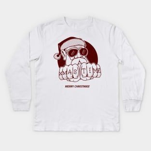 Funny Christmas tshirt Hilarious Xmas Shirt Christmas Party Krampus Kids Long Sleeve T-Shirt